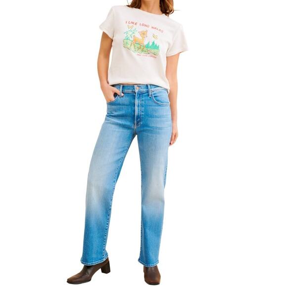 MOTHER Rambler Zip Floor Jeans Sz 29 Read Between The Lines NWT - Picture 1 of 11